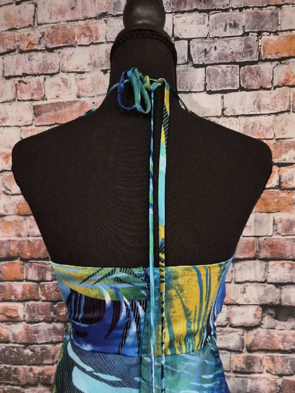 Cache Blue & Yellow Tropical Wrap Maxi Dress - Picture 8 of 9